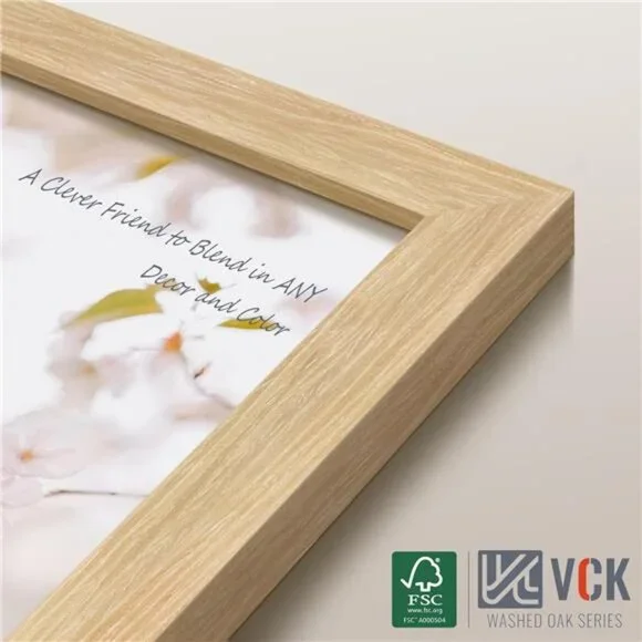 New 13x19 Oak Wood Frame for Poster & Picture, Natural Solid Wood Photo Frames